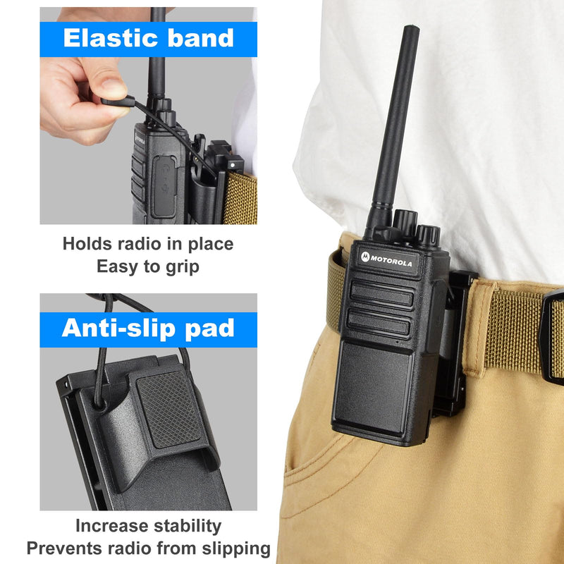 iGuerburn Two-Way Radio Holster Duty Belt, Universal Tactical Radio Holder Clip Law Enforcement Accessories for Men
