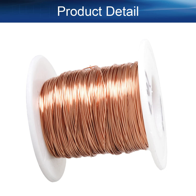 Heyiarbeit 25 AWG Magnet Wire Enameled Copper Wire Enameled Magnet Winding Wire 164 ft 0.0161" Diameter Temperature Rating 155℃ Magnetic Coil for Motors Transformers Inductors Inner Dia: 0.41mm,Length: 164Ft 1