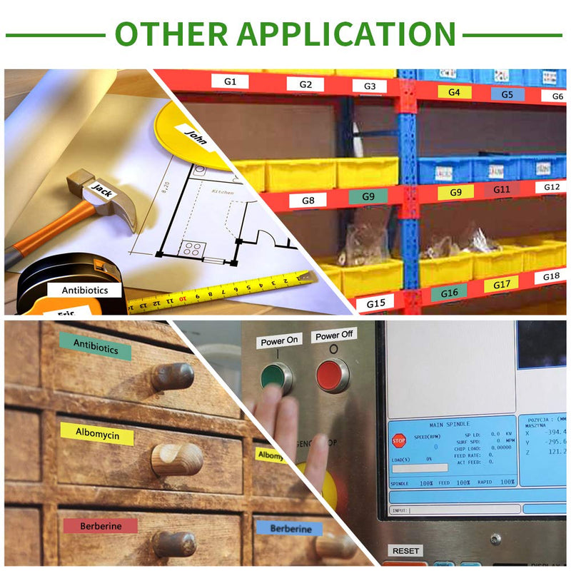 Freshworld Compatible Labeling Tape Replacement for Dymo D1 Label Tape 45013 45010 45016 45017 45018 45019 D1 Labels Refill,for Dymo LabelManager 160 280 420P 210D 450 Label Maker,1/2 Inch x 23 Ft,6P