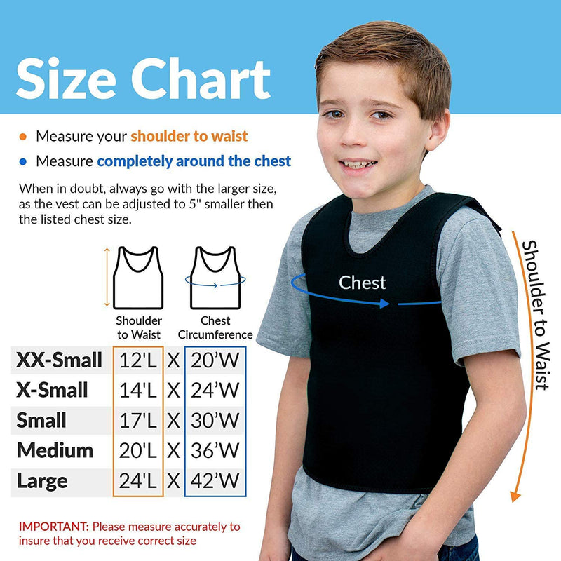 Special Supplies Sensory Compression Vest Deep Pressure Comfort for Autism, Hyperactivity, Mood Processing Disorders, Breathable, Form-Fitting, Kids and Adults (Black, X-Small 14x24 inches) Black X-Small (Pack of 1)