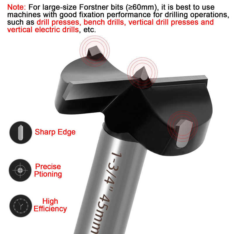 Tungsten steel Forstner drill bit 80 mm, ASNOMY Forstner drill bit, wood drill pot drill art drill for wood and hardwood…