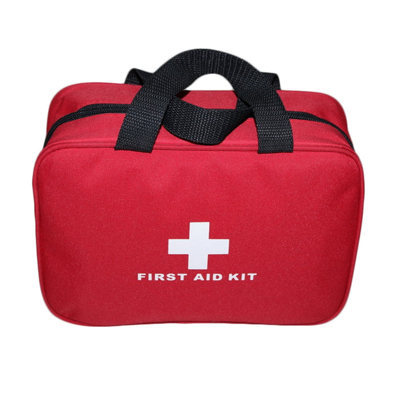 Aoutacc Nylon First Aid Empty Kit,Compact and Lightweight First Aid Bag for Emergency at Home, Office, Car, Outdoors, Boat, Camping, Hiking(Bag Only) Red With Handles