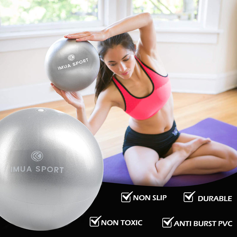 Barre Ball by Imua Sport - 9-inch Small Exercise Ball for Barre, Yoga, Pilates and More - Workout Guide Included