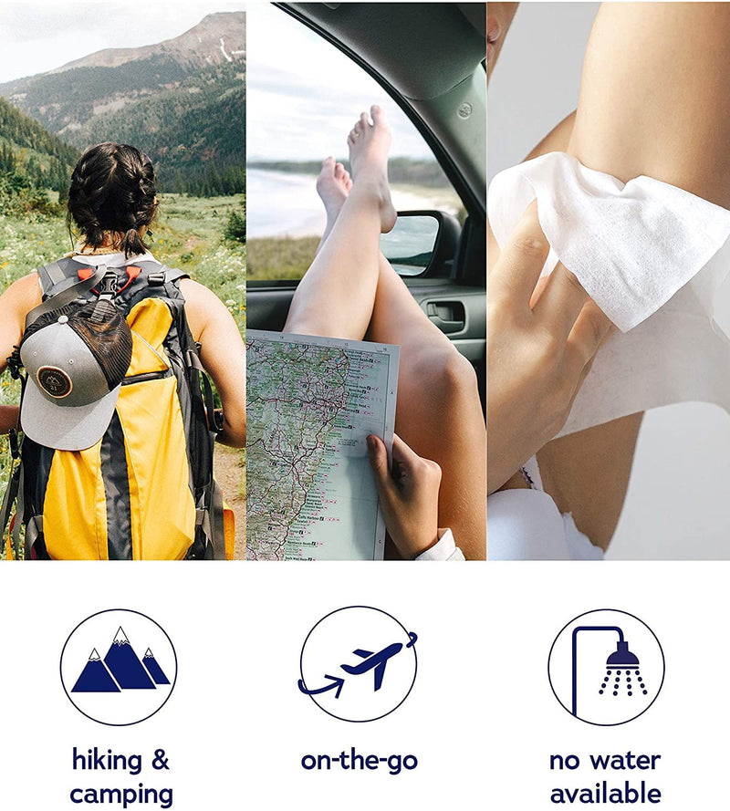 DYMACARE 5 in 1 Continence Care Wipes | Adult Premium Incontinence Wet Wipes, Scented and Moistened Personal Skin Cleansing Cloths with Barrier Protection | 3 Packs