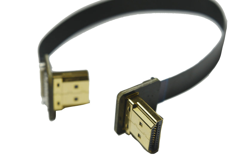 FFC HDMI Flat Slim HDMII FPV HDMI Cable Standard Full Normal Male HDMI Interface 90 Degree to Standard HDMI Full HDMI Normal HDMI 90 Degree for brushless Gimbal rig Drone Gimbal rig dsrl (20CM) 20CM
