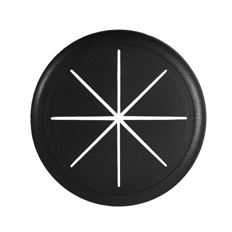 HYCC 2-3/8“ Flexible Desk Cord Grommet Cable Wire Hole Cover/Black (10 Pack) 2-3/8" Black 10