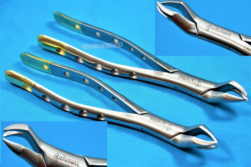 SYNAMED USA New Set of 2 Each Premium German Extracting Forceps Extraction Dental Instruments No 88L and 88R