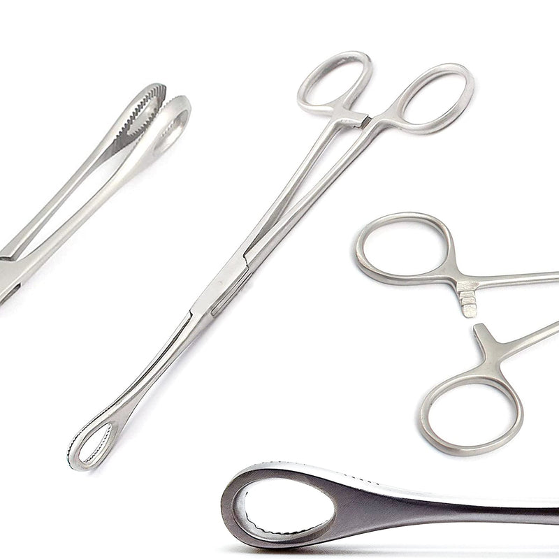 OdontoMed2011® 6" Mini Sponge Body Piercing Forceps silver