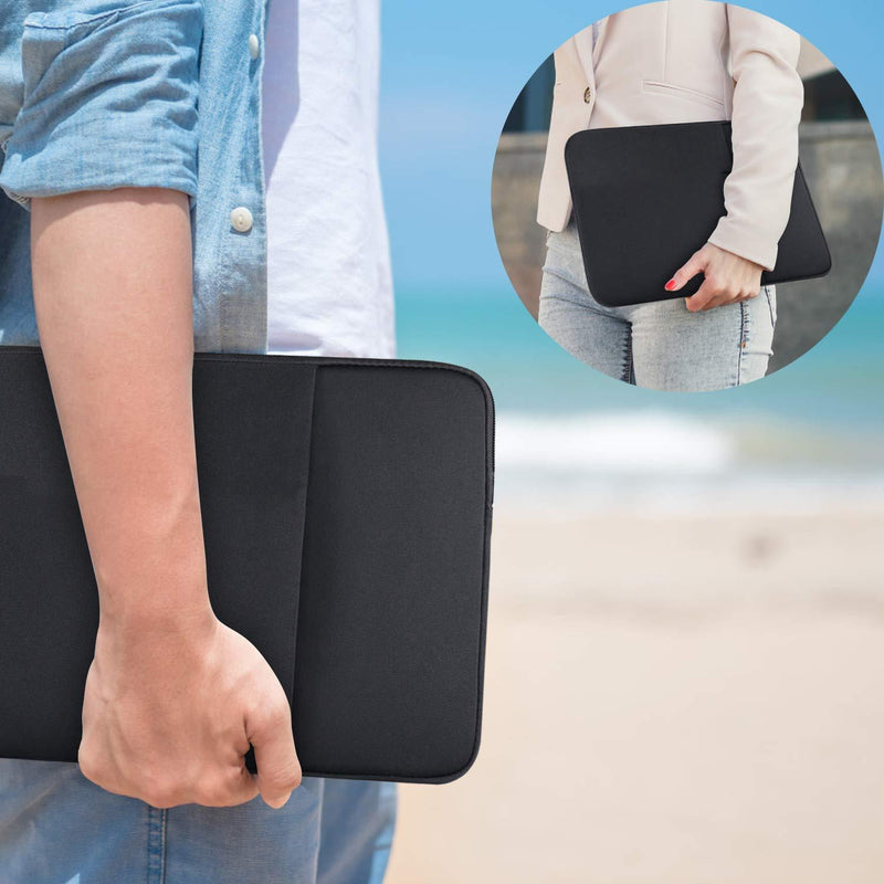 Laptop Sleeve 15.6 inch,Upgraded Durable Shockproof Protective Cover Flip Case Briefcase Carrying Bag Case,15.6 Inch Laptop Sleeve Case Computer Bag Sleeve with Pocket for Laptop Notebook,Black Black