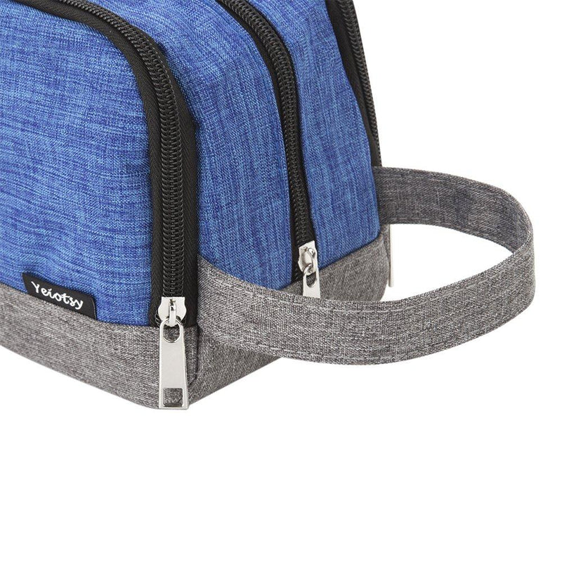 Kids Wash Bag, Yeiotsy Color Clash Portable Travel Toiletry Bag for Children's Camping Outing Short Trip (Blue) Blue