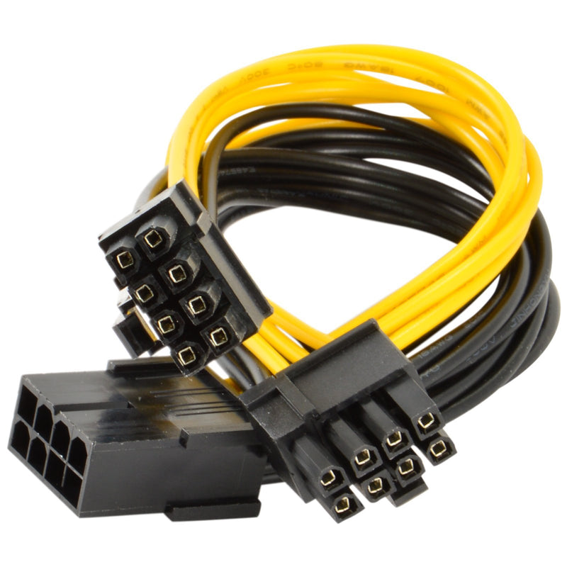 JacobsParts PCI Express Power Splitter Cable 8-pin to 2x 6+2-pin (6-pin/8-pin) 18 AWG 8-pin to 6+2pin (1pc)
