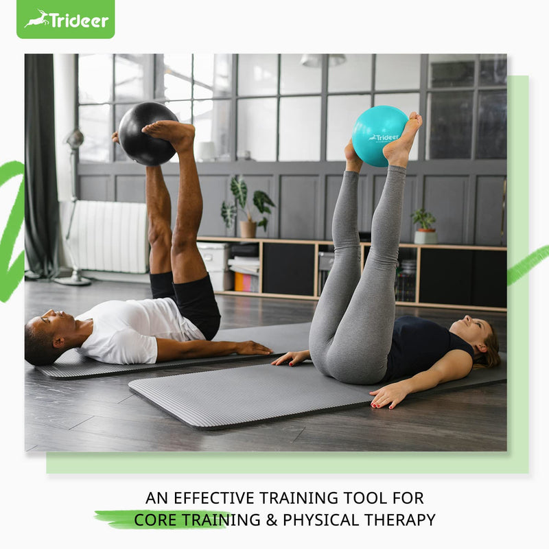 Trideer Pilates Ball 9 Inch Core Ball, Small Exercise Ball with Exercise Guide Barre Ball Bender Ball Mini Yoga Ball for Pilates, Yoga, Core Training, Physical Therapy, Balance, Stability, Stretching Turkis