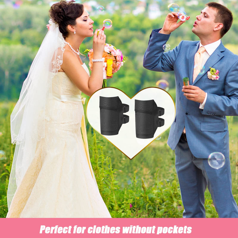 2 Packs Cell Phone Leg Straps Leg Phone Holder Arm Smartphone Band Non Slip Ankle Wallet Calf Leg Phone Straps Adjustable Arm Pouch for Women Men Running Hiking Equestrian Motorcycle, Black