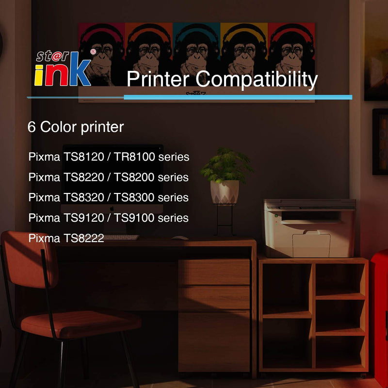 St@r Ink Compatible Ink Cartridge Replacement for Canon PGI-280 CLI-281 XXL 280xl 281xl for TS8320 TS9120 TS8120 TS8220 TS8300 TS9100 TS8222 TS8322(3 PGBK,Photo Bule,Black Cyan Magenta Yellow, 8-Pack)