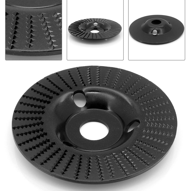 Yuhtech Pack of 2 sanding discs 125 mm for angle grinder, wood, sanding disc, wood cutter, rasp disc, angle grinder, wood cutter for angle grinder, polishing, carving, sanding
