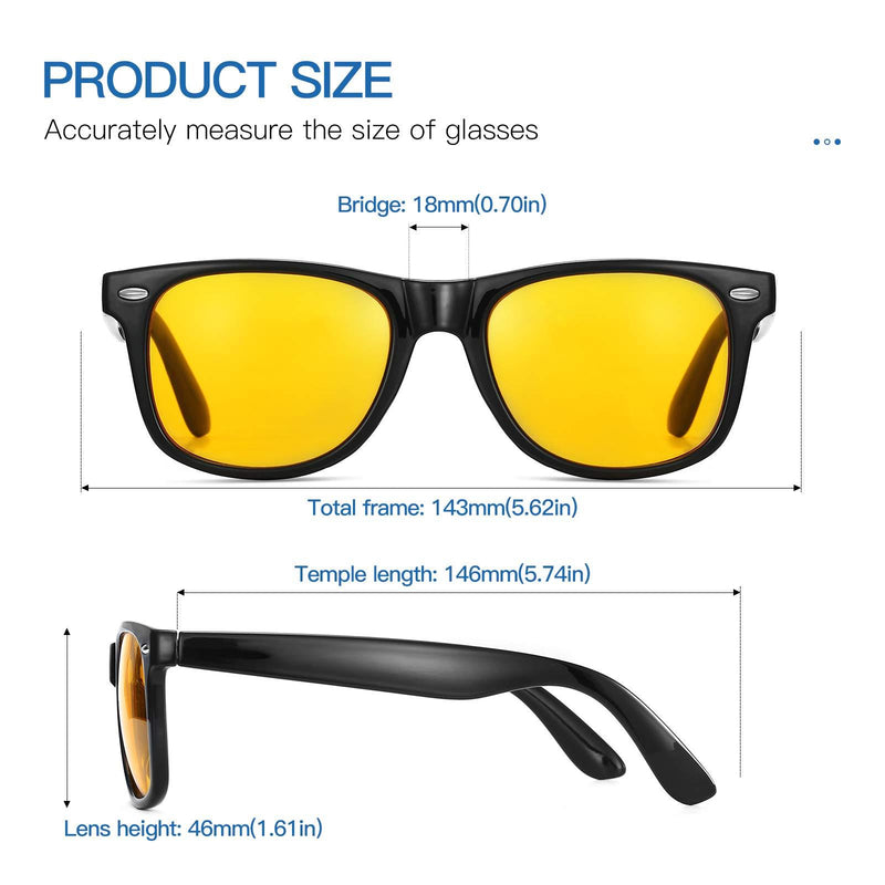 Gysnail Blue Light Blocking Computer Glasses Men/Women, Eye Fatigue Relieve & Better Sleep Yellow