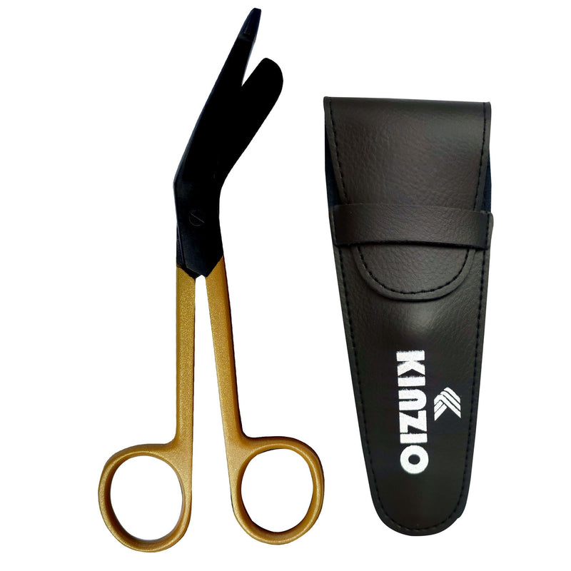 KINZIO Surgical Professional Bandage Scissors Bladder Bandages Nursing Scissors Surgical Stainless Steel Satin Finish Powder Coating (14cm) 14cm