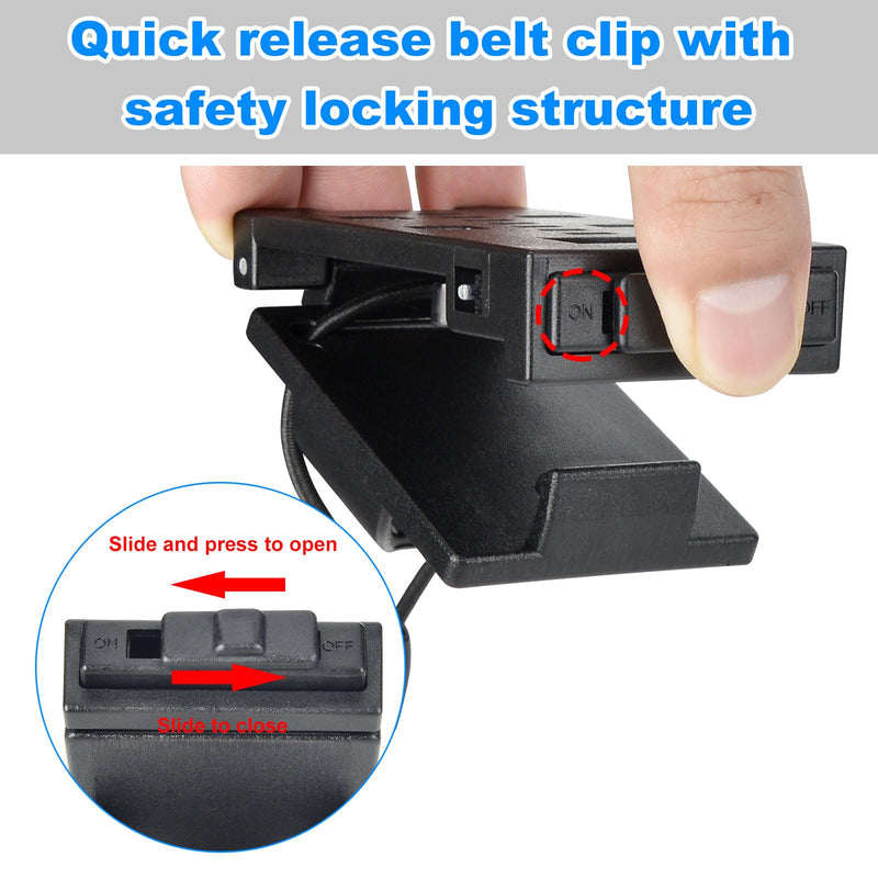 iGuerburn Two-Way Radio Holster Duty Belt, Universal Tactical Radio Holder Clip Law Enforcement Accessories for Men