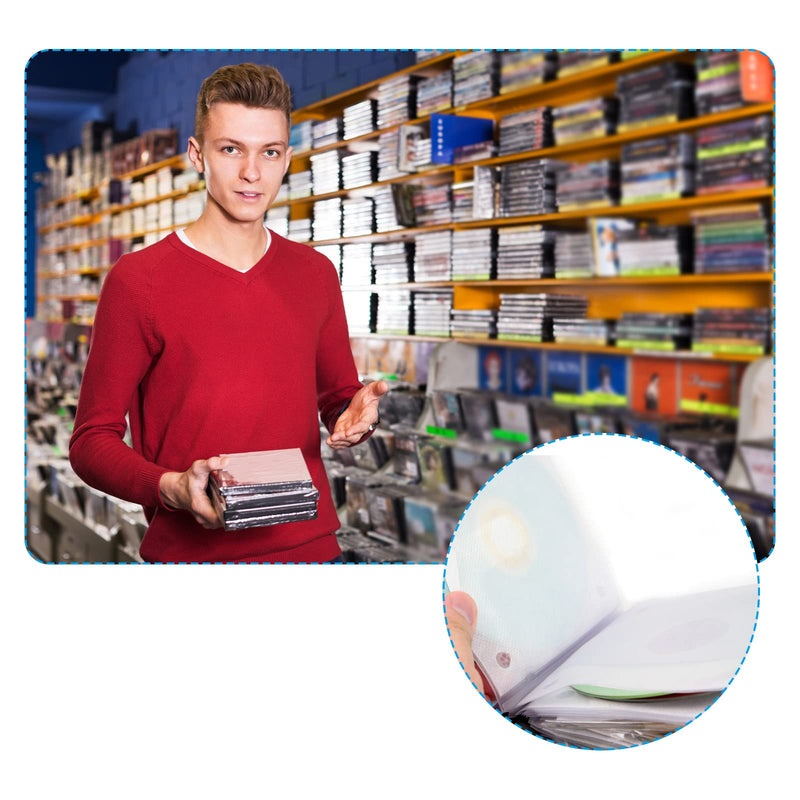 PATIKIL CD Case Holders, 2 Pcs Oxford Total 80 Capacity Waterproof Portable Disk Record Storage Dividers Wallet Organizer for Discs Collection Protection, Red