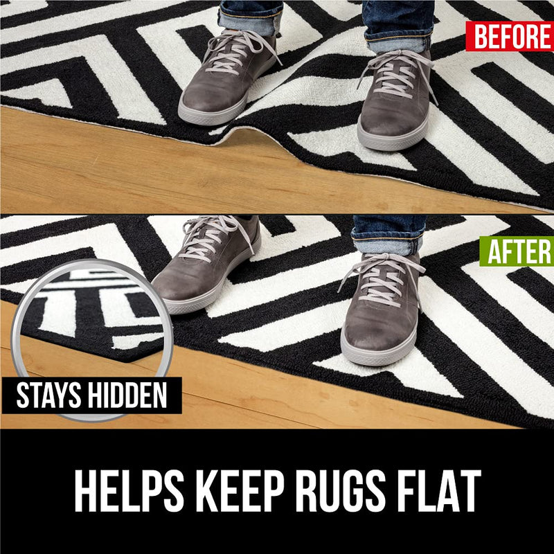 Gorilla Grip Original Extra Strong Rug Pad Gripper, Made in USA, Thick Slip and Skid Resistant Pads for Area Rugs on Hard Floors, Under Carpet Mat Cushion and Hardwood Floor Protection, 2x3 FT 2' x 3'