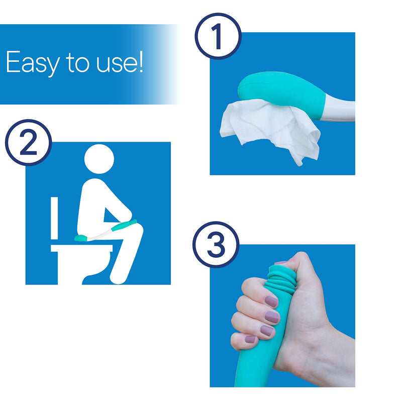 RMS Long Reach Comfort Wipe - Self Assist Toilet Aid, Ideal Daily Living Bathroom Aid for Limited Mobility