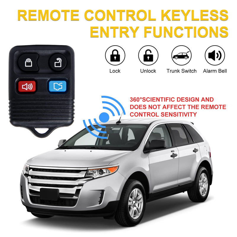 Pilida Keyless Entry Remote Clicker Control Replacement for Ford Escape Focus Fusion Mustang Taurus Explorer| Lincoln| Mercury| 4 Button Car Key Fob CWTWB1U345 Pack of 2 Key Fobs
