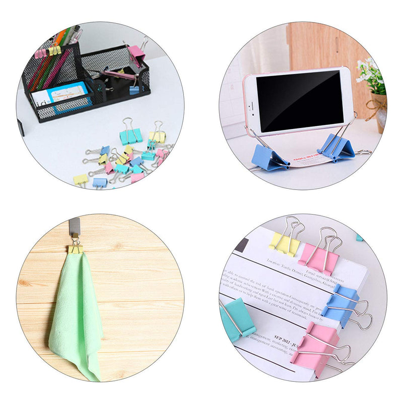Binder Clips, 100PCS Binder Clips Assorted Sizes [2021 Upgrade] Large, Medium, Mini Binder Clips Combination, can use for Office, Home, School