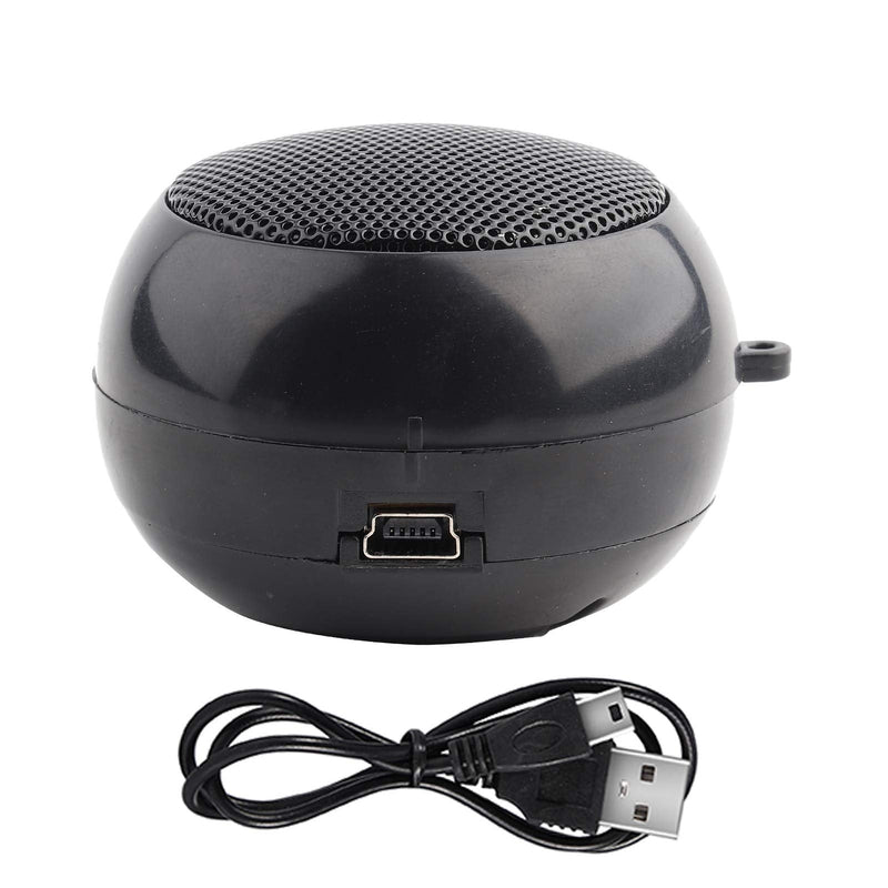 Portable 3.5mm Wired Retractable Speaker, Mini Travel Car Loud Speaker Built‑in USB Charging Battery for Mobile Phone/MP3/PC/Computer