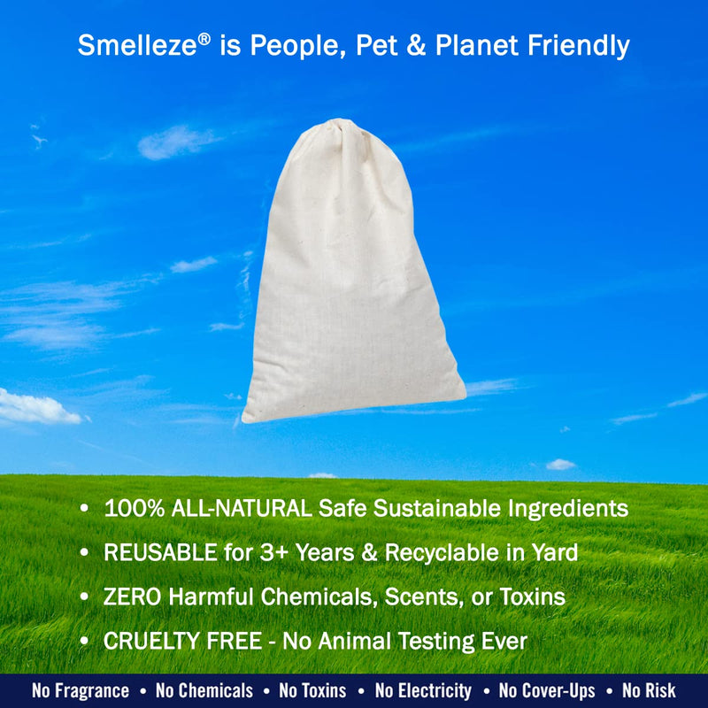 SMELLEZE Reusable M u s t y Smell Eliminator Pouch: Rids & Prevents Problems from Moisture & Humidity