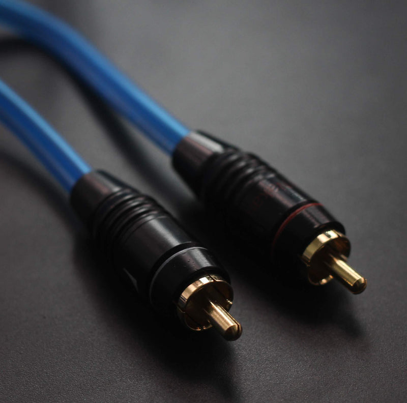 KK Cable Q-P2 18 Gauge OFC Speaker Wire Pair with RCA Male (White & Red) to 2 Pair Banana (4banana) Plugs, Q-P2 (1.5M(4.92ft)) 1.5M(4.92ft)