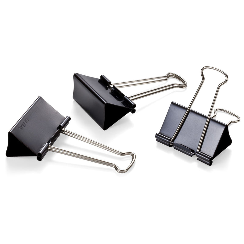 Officemate Large Binder Clips, 2 inch Wide, 1 inch Capacity, Box of 12 (99100)