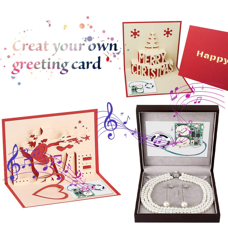 Icstation DIY Light Sensor Sound Module Micro USB Music Player for Talking Greeting Card Creative Gifts 8M Memory w/Speaker 8M Light Sensor