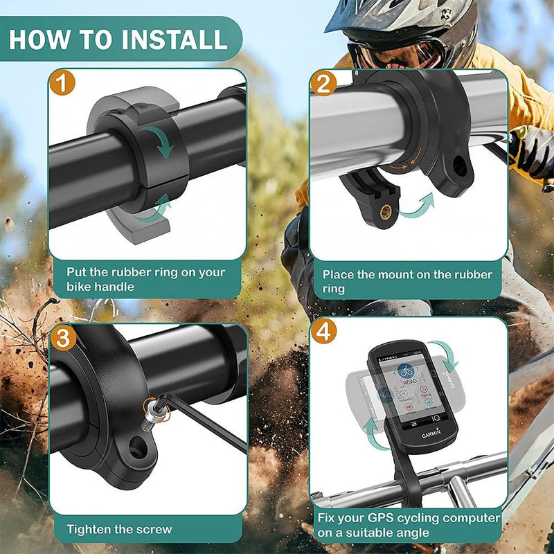 TUSITA Out Front Mount Compatible with Garmin Edge GPS Bike Computer, XOSS G/G+, Varia RTL510 Radar - Cycling Handlebar 25.4mm 31.8mm Light Holder Camera Bracket - Extended Mount Road MTB Accessories gps mount