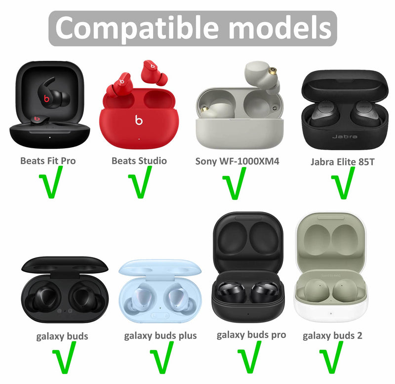 3 Pairs Memory Foam Compatible with Beats Fit Pro Ear Tips Buds, S/M/L 3 Size Replacement Cancel Noise Anti-Slip Fin in Case Comfortable No Silicone Pain Earbuds for Beat Fit Pro - Black memory foam black