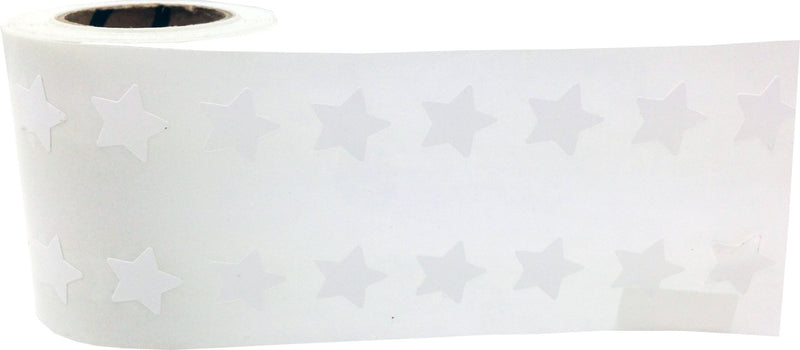 White Star Shape Stickers 0.50 Inch 1,000 Adhesive Labels White