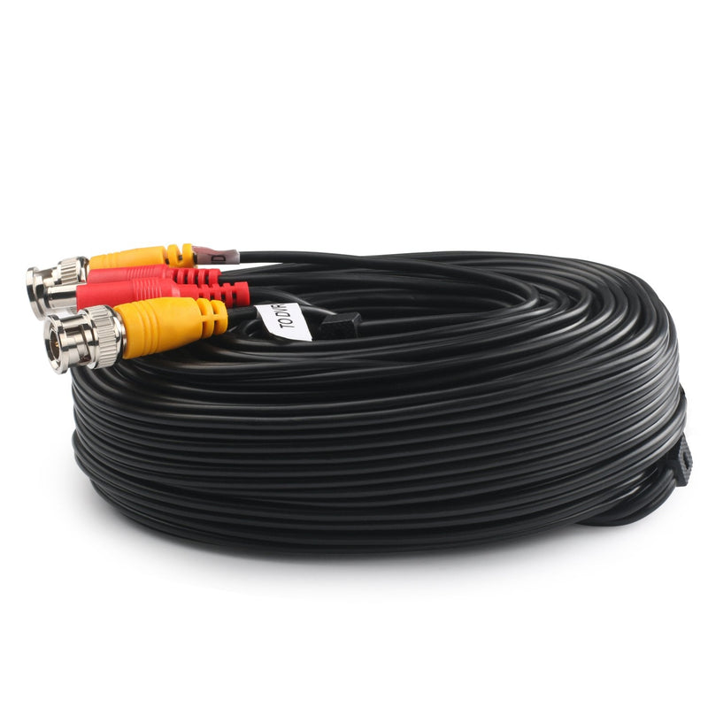 Postta BNC Video Power Cable (2 Pack 30 Feet) Pre-Made All-in-One Video Security Camera Cable Wire with Four Connectors for CCTV DVR Surveillance System 30 FT 2 Pack
