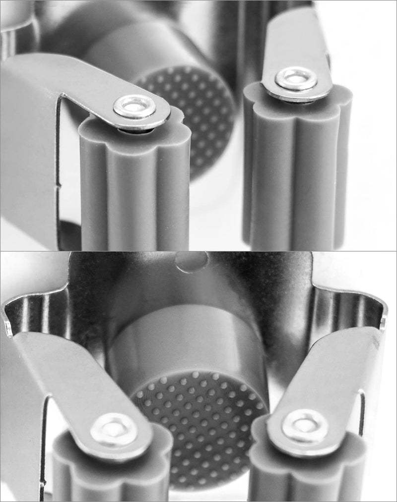 QWORK® Pack of 5 broom holder, stainless steel tool holder, garden tool hanging, for bathroom, kitchen, office, closet, garden, garage 5 pieces