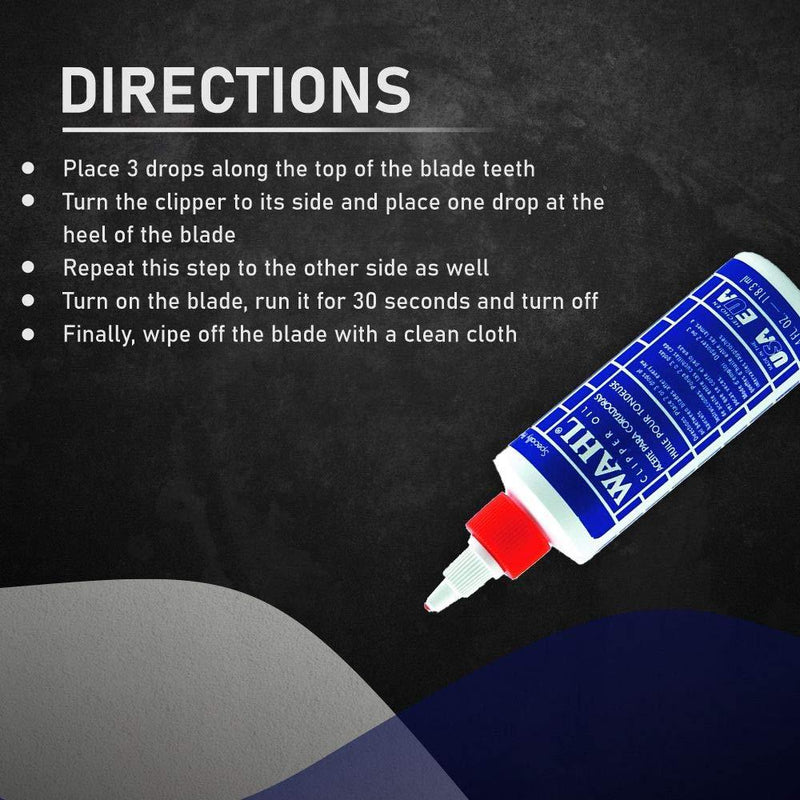 Wahl Professional Animal Blade Oil for Pet Clipper and Trimmer Blades (#3310-230)