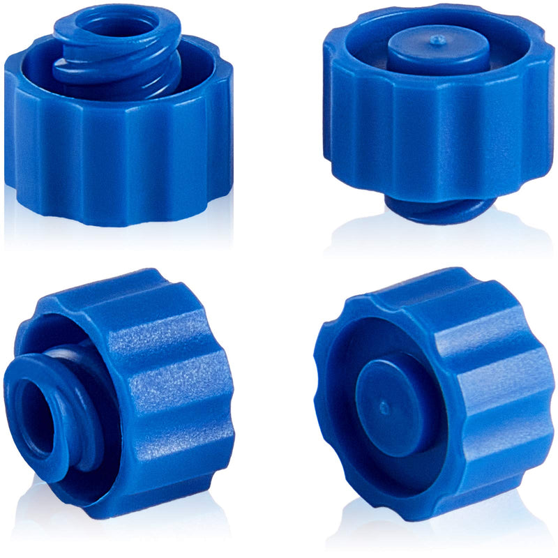 50 Pieces Easy Syringe Tip Cap Luer Lock Dispensing Needle Tip Cap Blue Syringe Cap with Storage Box (50 Pieces)