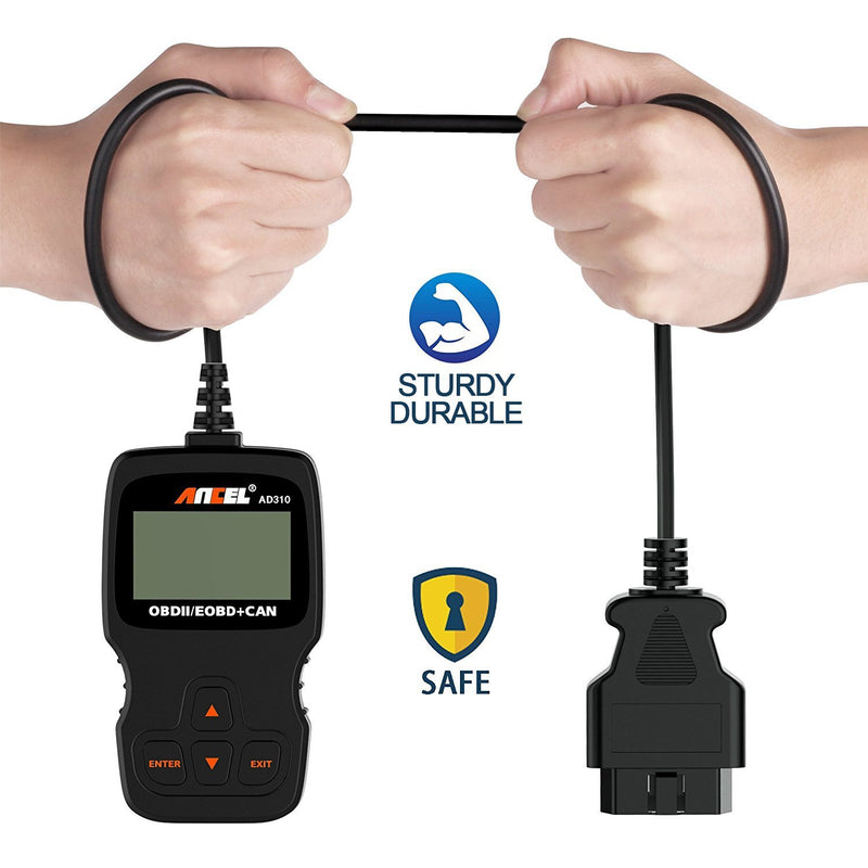 ANCEL AD310 Classic Enhanced OBD II Scanner Car Engine Fault Code Reader CAN Diagnostic Scan Tool-Black