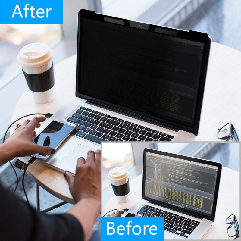 Hanging 15.6 Inch Privacy Screen for Widescreen Laptop (16:9 Aspect Ratio) Hanging 15.6'' Black for Hanging Widescreen Laptop