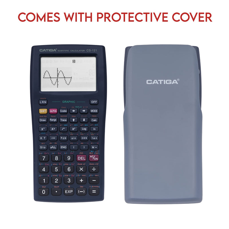 Scientific Graphic Calculator - CATIGA CS121 - Scientific and Engineering Calculator - Programmable System (Black) Black