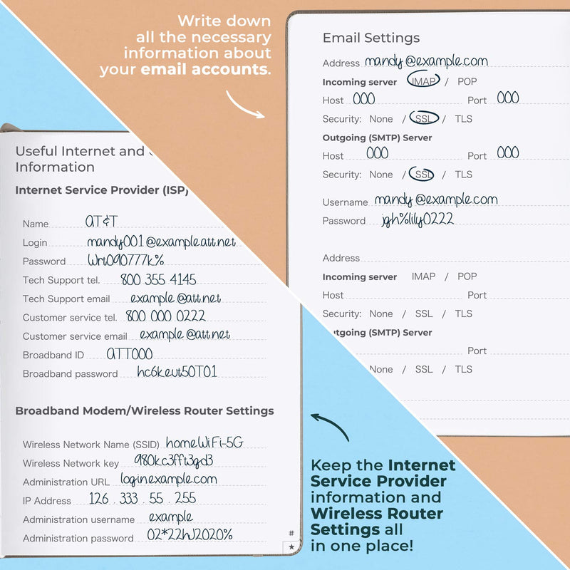 Clever Fox Password Book with tabs. Internet Address and Password Organizer Logbook with Alphabetical tabs. Large Size Password Keeper Journal Notebook for Computer & Website Logins (Grey) Grey Large (7.0 x 10.0 Inch)