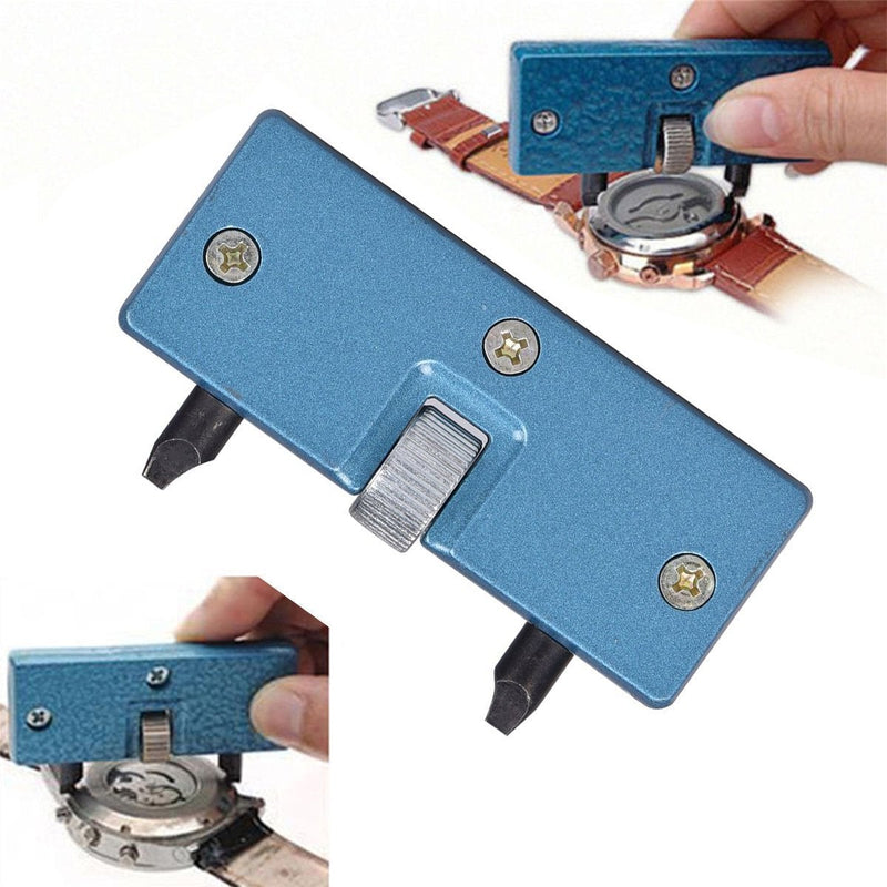 Professional Watch Back Remover Tool, Metal Adjustable Rectangle Watch Back Case Cover Press Closer & Opener Opening Removal Screw Wrench Repair Kit Tool For Watchmaker