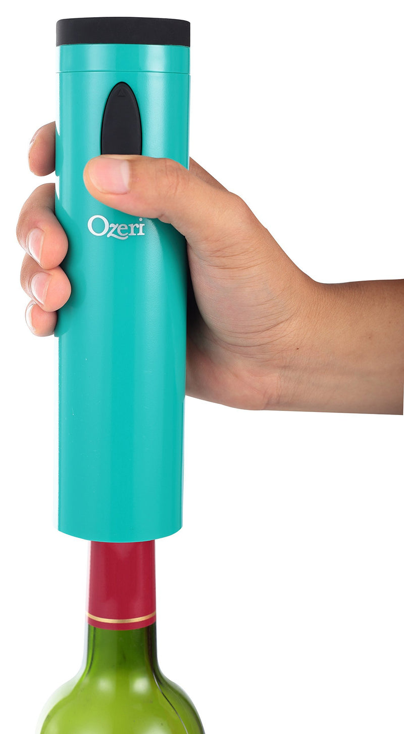 Ozeri OW08A-T Fascina Electric Wine Bottle Opener, Teal Blue Wine Opener