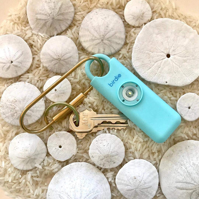Sheâ€™s Birdieâ€“The Original Personal Safety Alarm for Women by Womenâ€“130dB Siren, Strobe Light and Key Chain in 5 Pop Colors (Aqua) Aqua