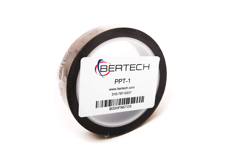 Bertech High Temperature Tape, 1 Mil Thick, 1 Inch Wide x 36 Yards Long, Polyimide Film with Silicone Adhesive, 500°F Resistance, High Temp Resistant Polyimide Tape for Masking, Soldering and PCB 1" Wide x 36 Yards Long