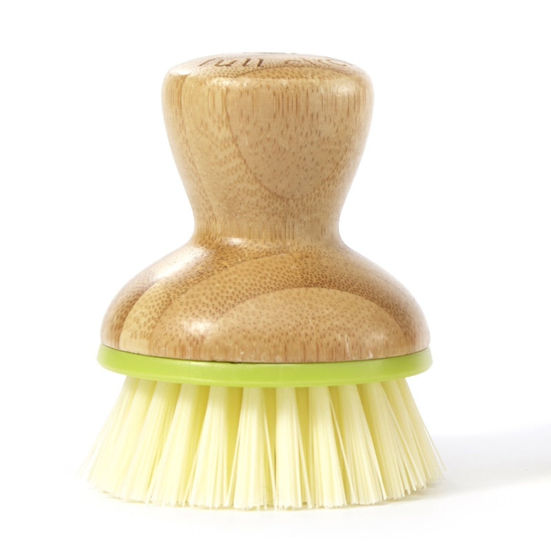 Full Circle Bubble Up Ergonomic Bamboo Handle, Dish Brush + Dispenser, Green