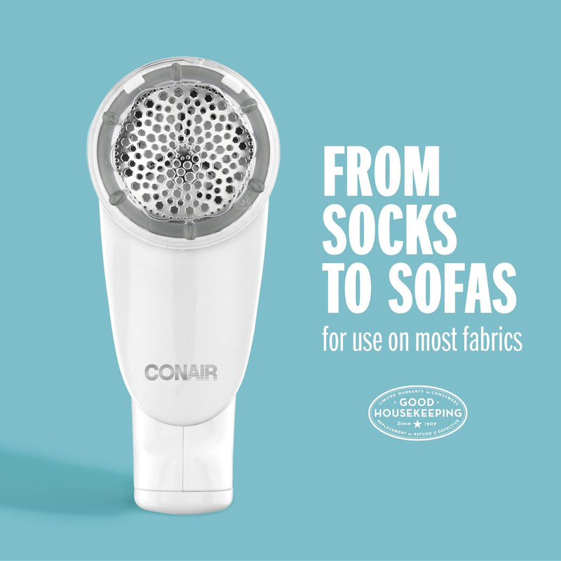 Conair Rechargeable Fabric Defuzzer/Shaver, White