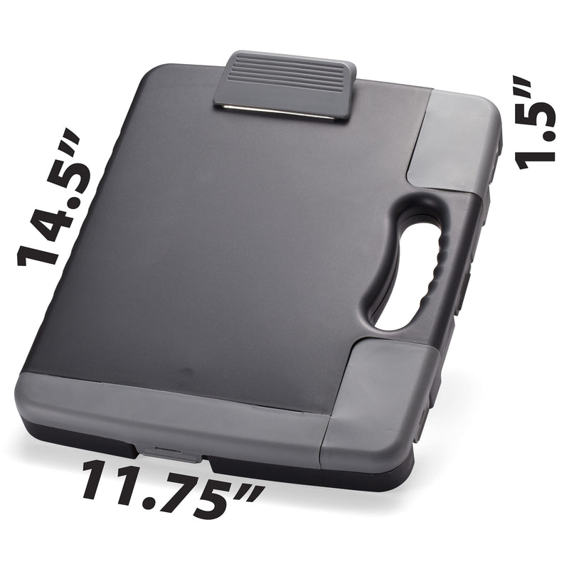 Officemate Portable Clipboard Storage Case, Charcoal (83301)